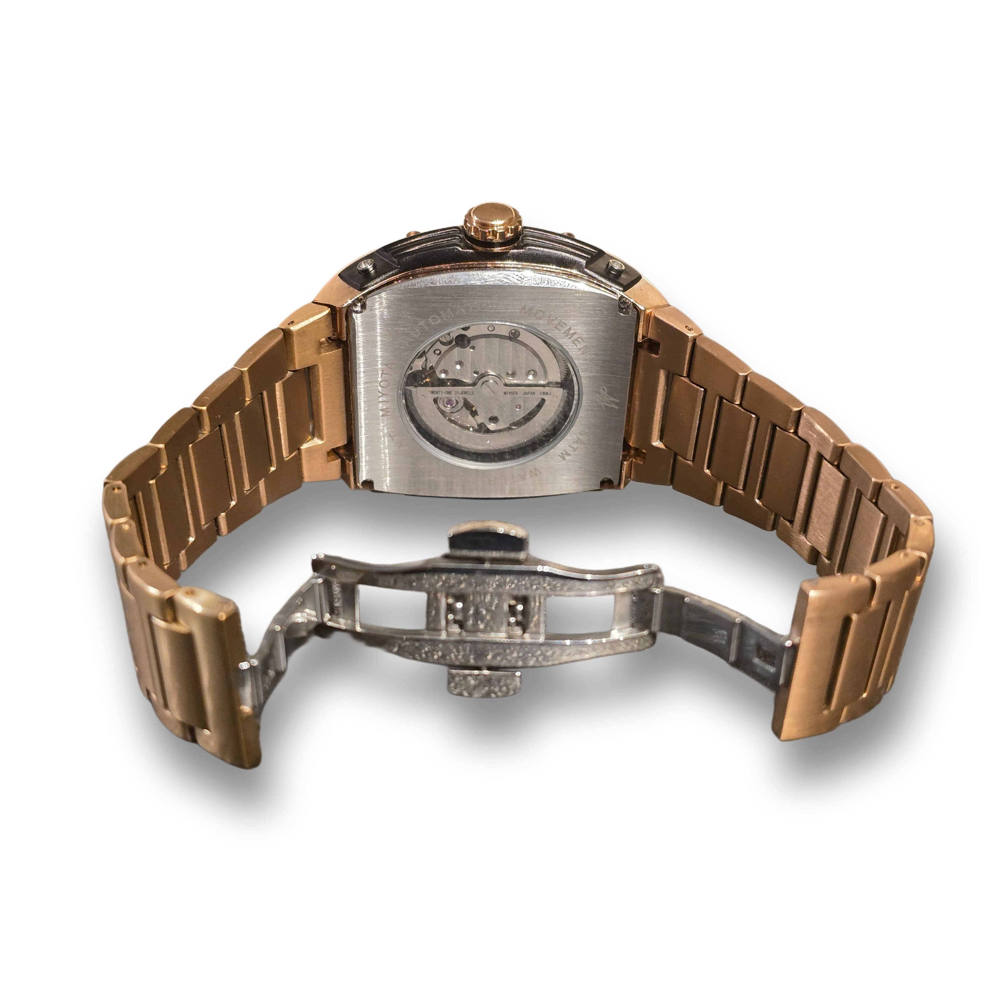 MVL Automatische Totenkopf-Uhr Japanisches Uhrwerk - Roségold