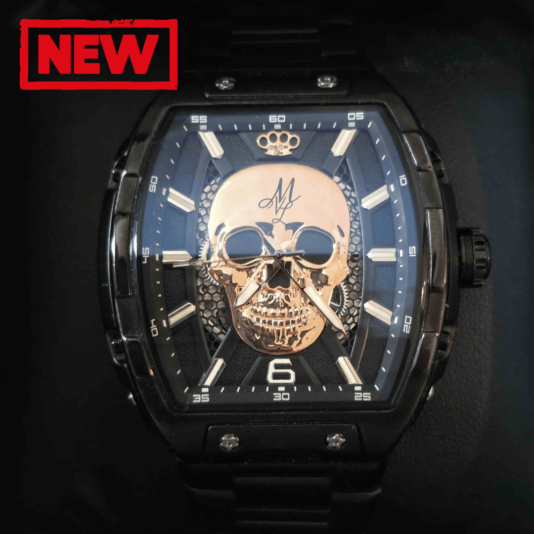 MVL Otomatik Kafatası Saat - Gümüş