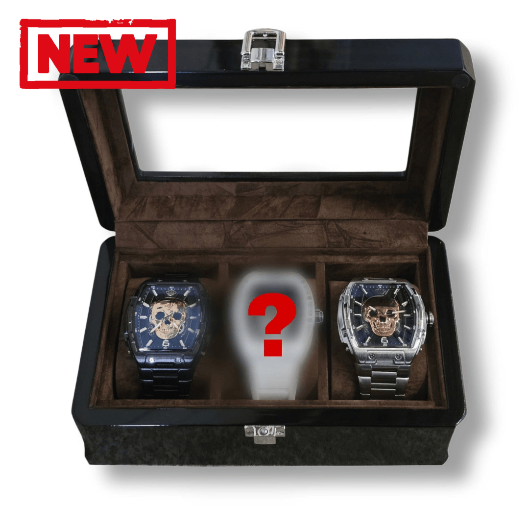 MVL Otomatik Kafatası Saat - Gümüş