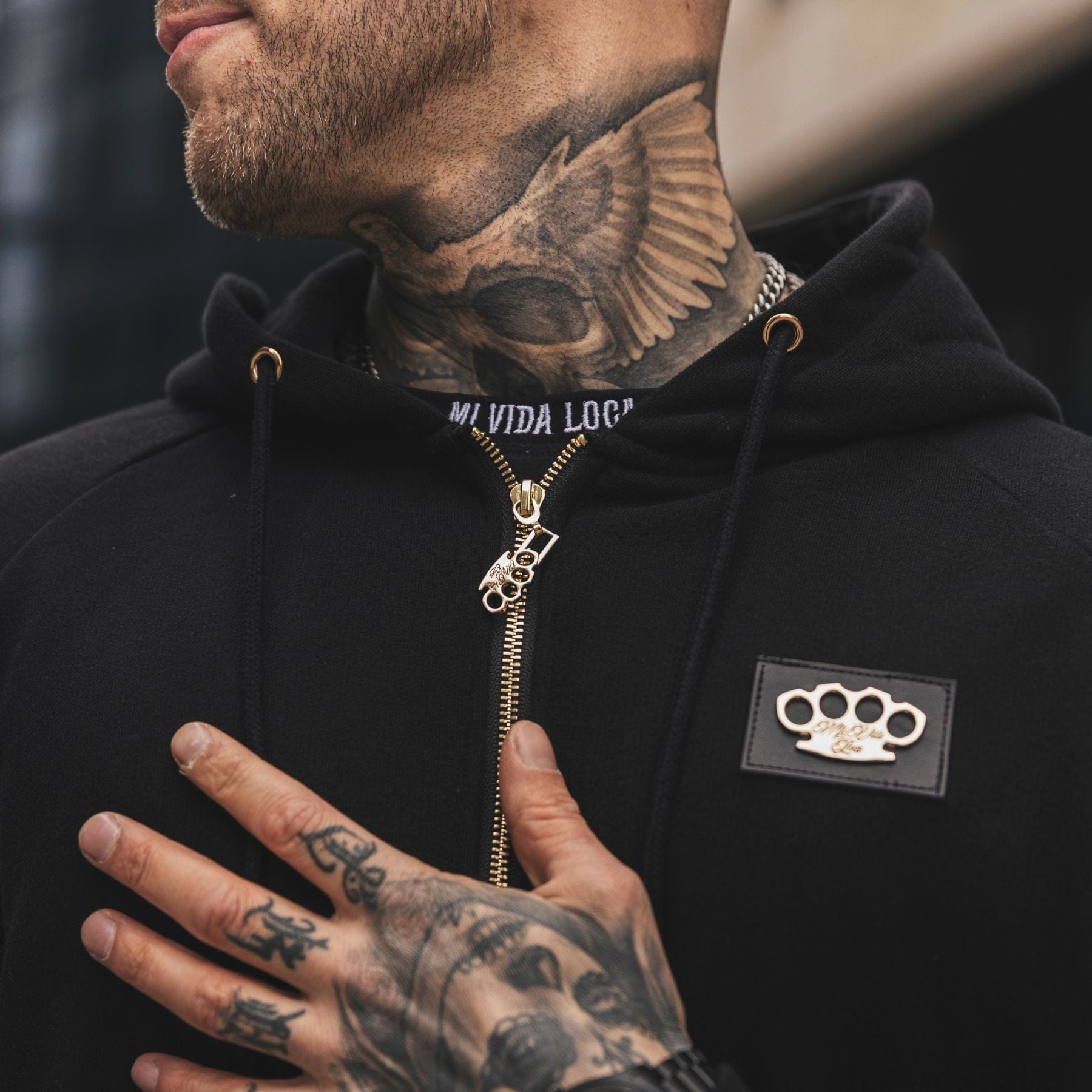 LFR Eşofmanlı Kapüşonlu Sweatshirt - Siyah/siyah