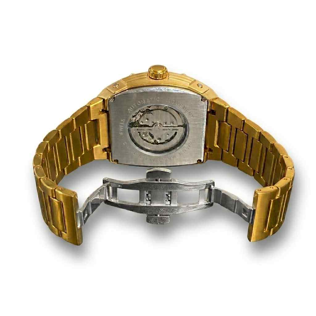 MVL Automatic skull watch japan movement - steel band - polished gold