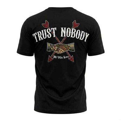 Trust nobody embroidery T-shirt