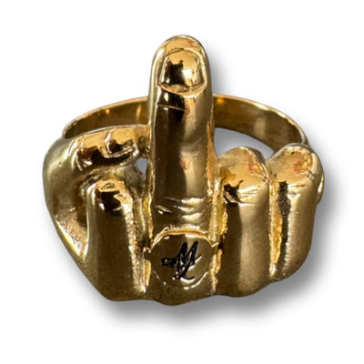 MVL middle finger ring - gold