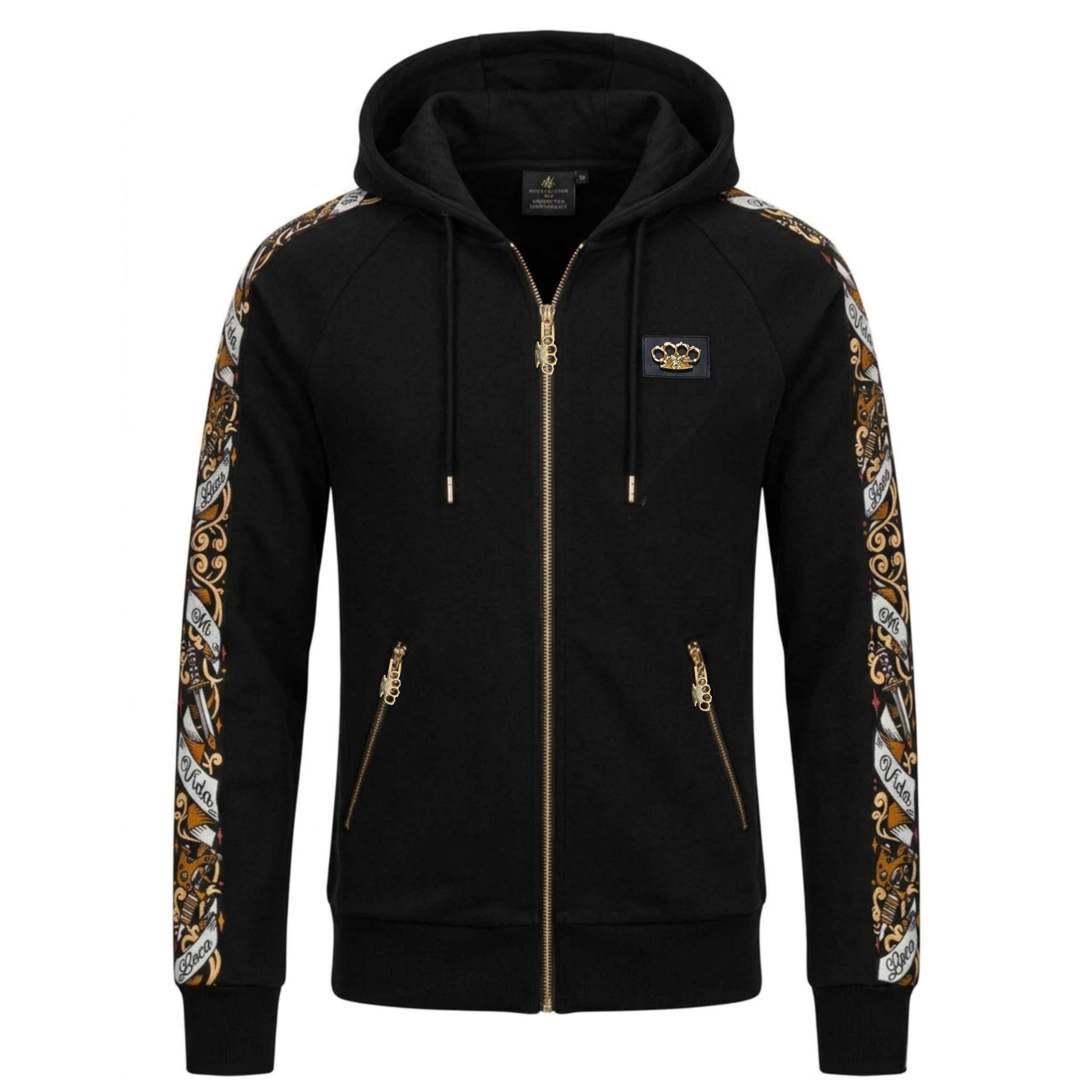 Savage ornate tracksuit hoodie - black