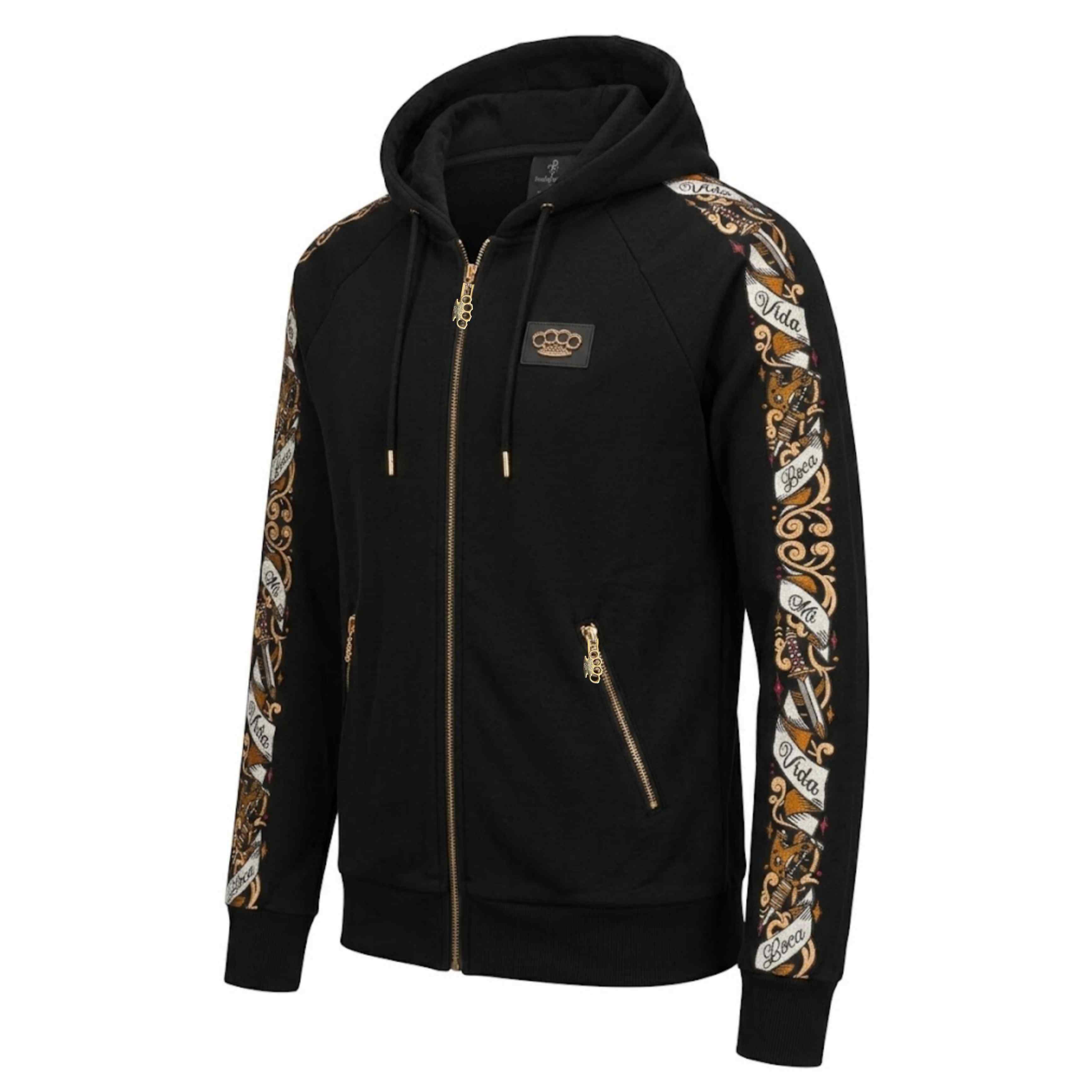 Savage ornate tracksuit hoodie - black