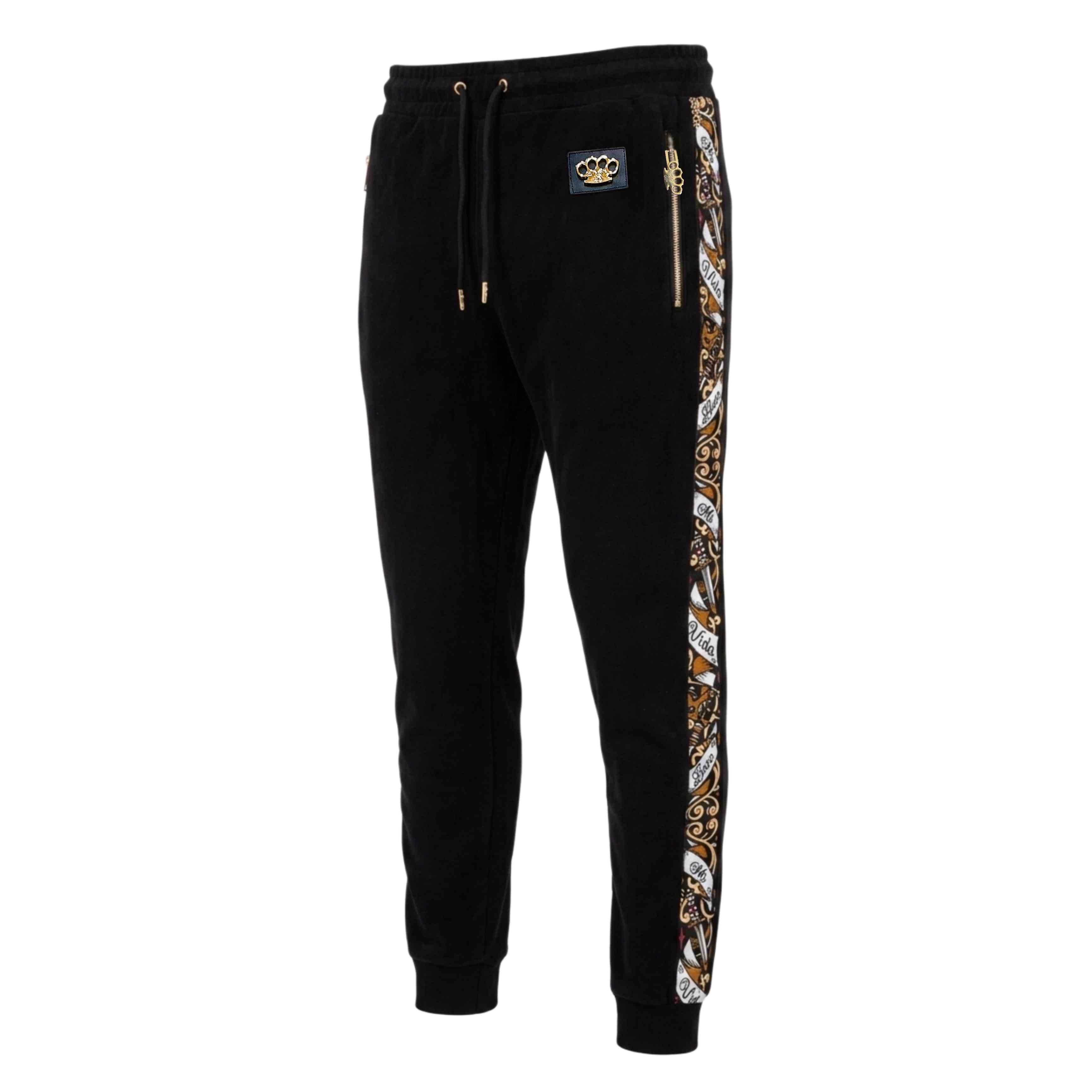 Savage ornate tracksuit jogger - black