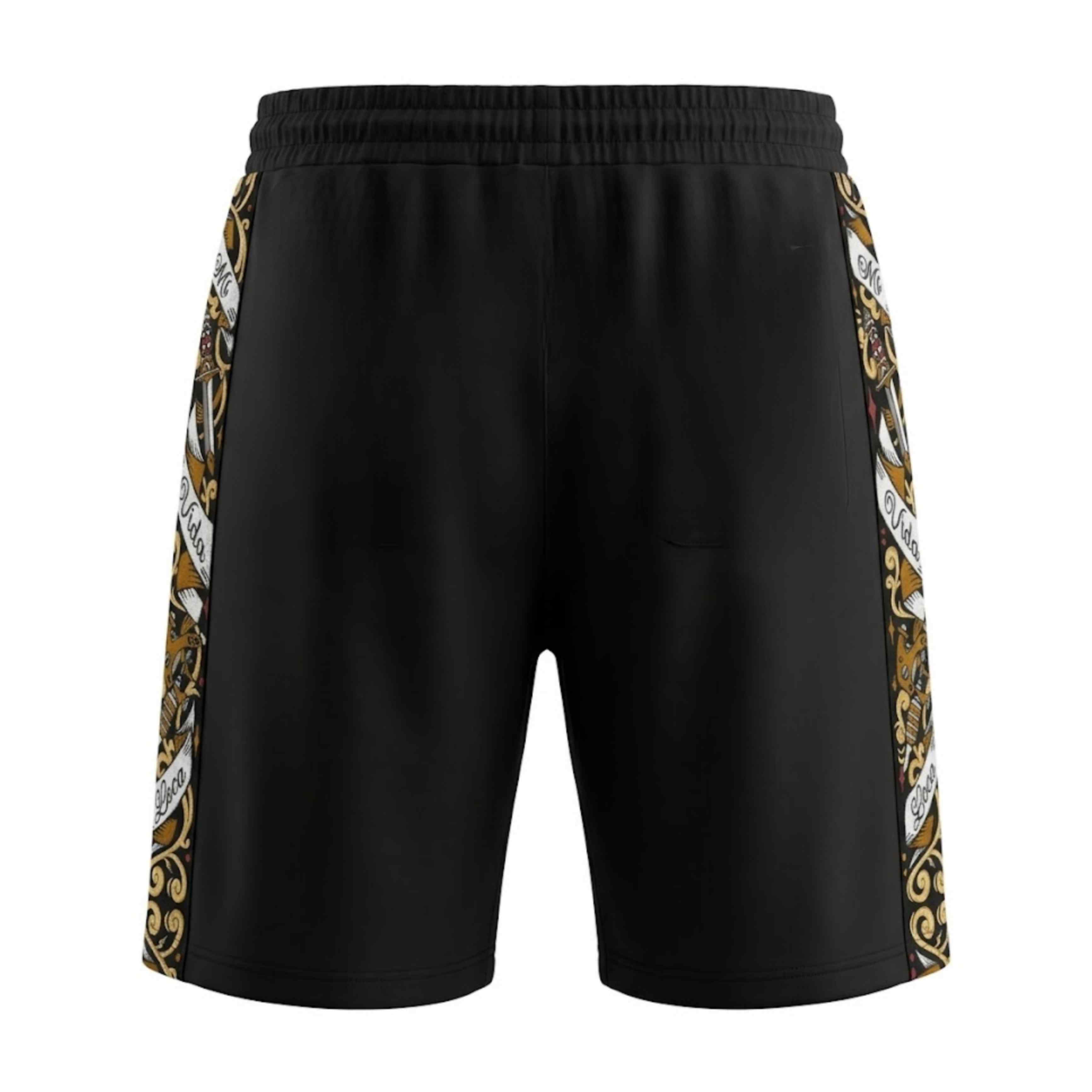 Savage ornate jogger shorts - black
