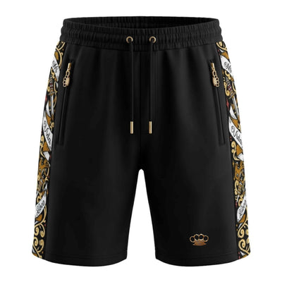 Savage ornate jogger shorts - black
