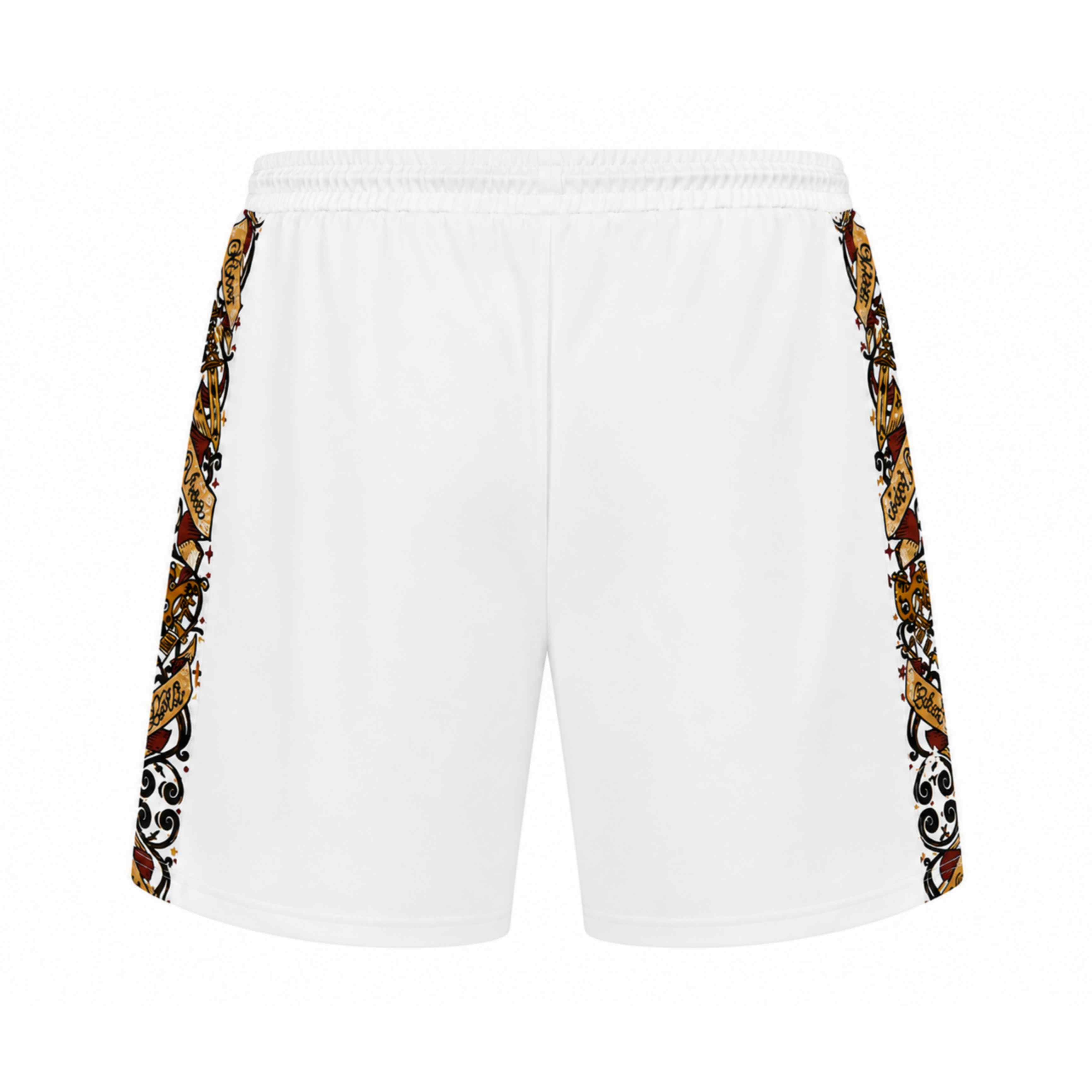 Savage ornate jogger shorts - white