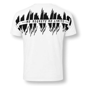 Mi Vida Loca Winning T-Shirt weiß mit schwarzem No regrets No limits Rückenprint, Rückseite
