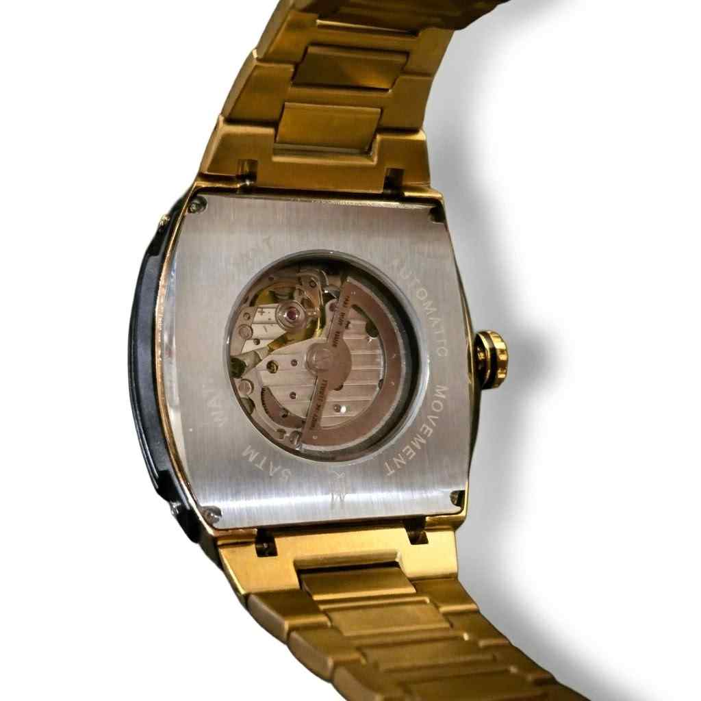 MVL Automatic skull watch japan movement - steel band - polished gold