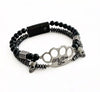 MVL "Polygonal skulls" Bracelet black/silver